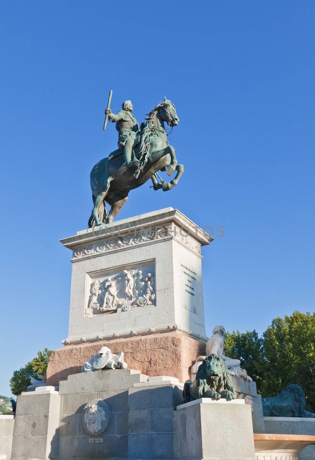 Madrid Plaza de Oriente, statue of Felipe IV. Madrid by gary718