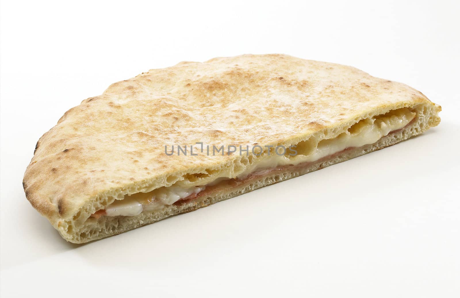 Lunchtime Sandwich with ham and cheese isolated on white