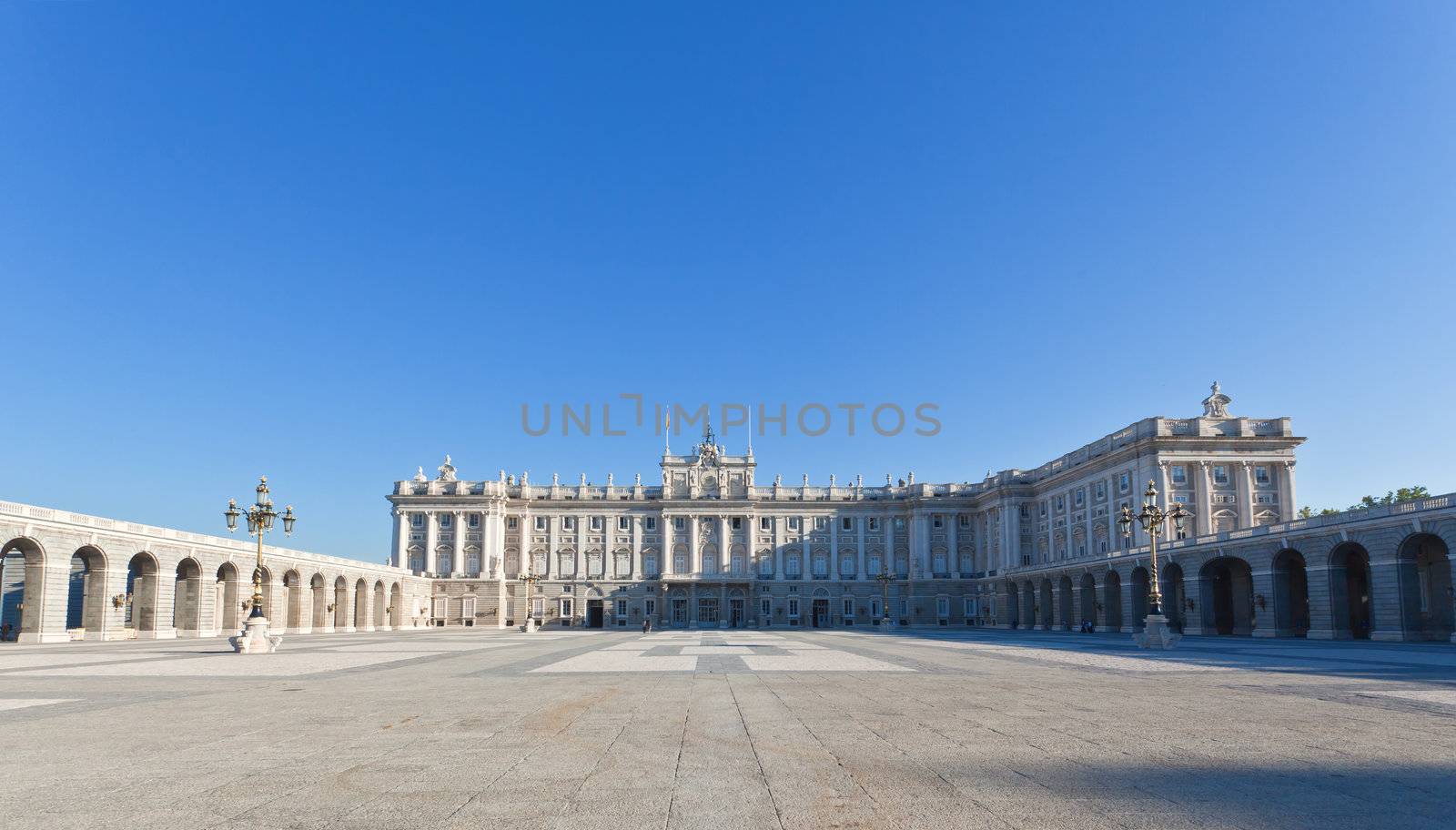 The Royal Palace in Madrid City. Spain 
