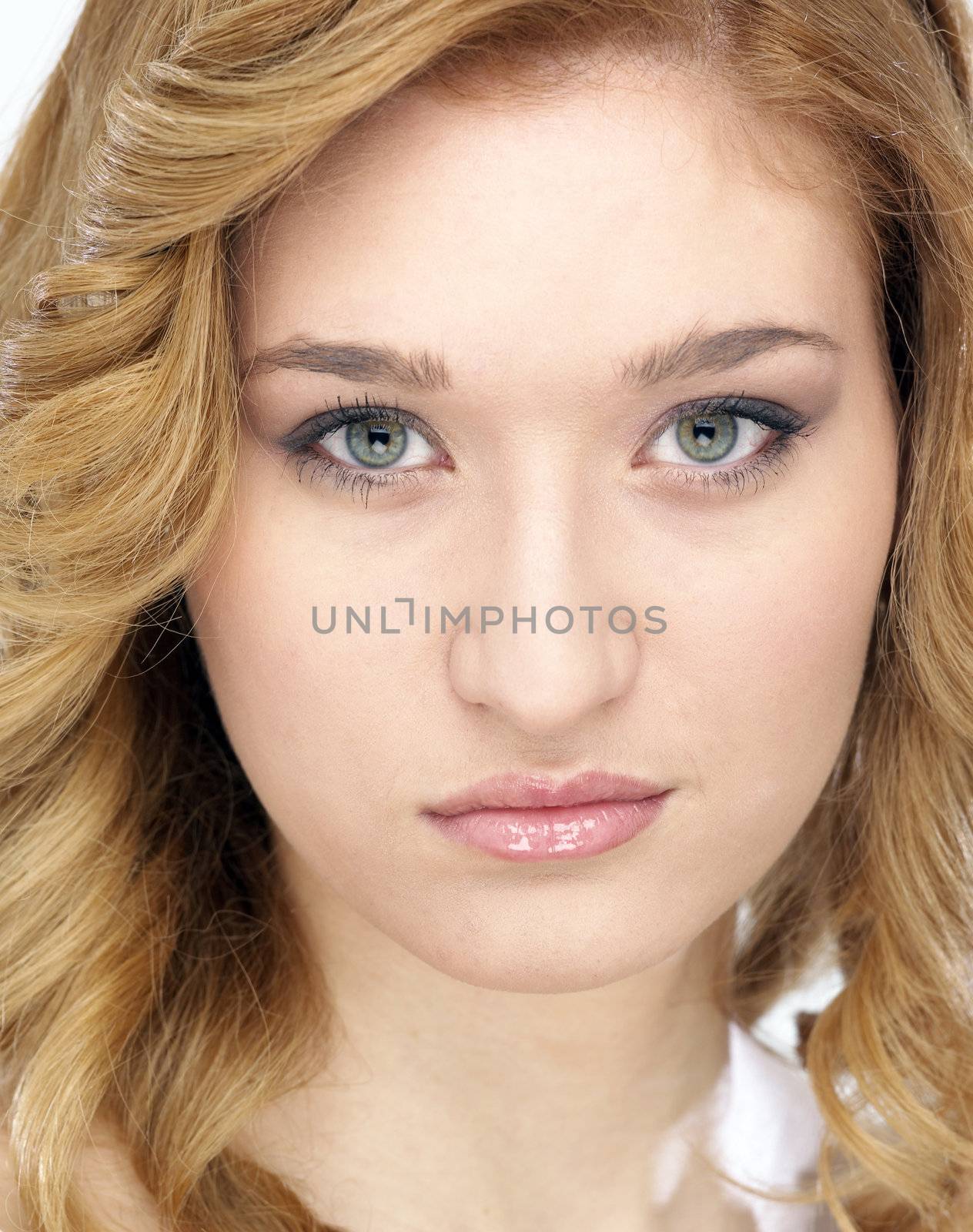 Young beautiful woman with blond hair