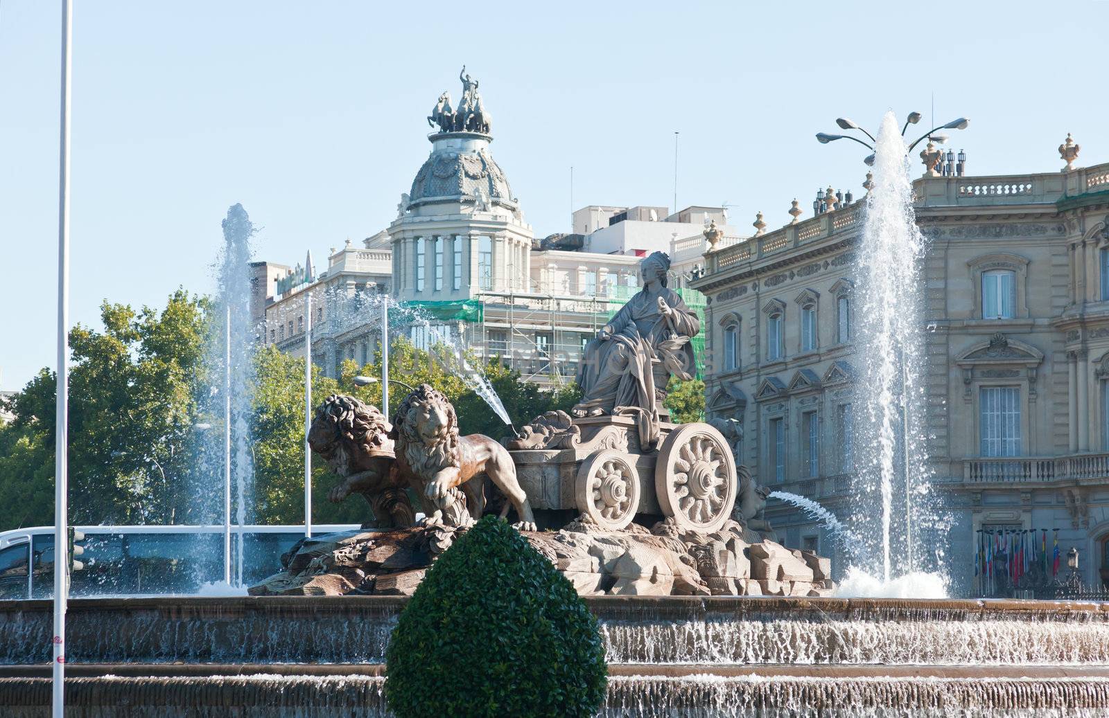 The famous Cibeles Fountain in Madrid by gary718