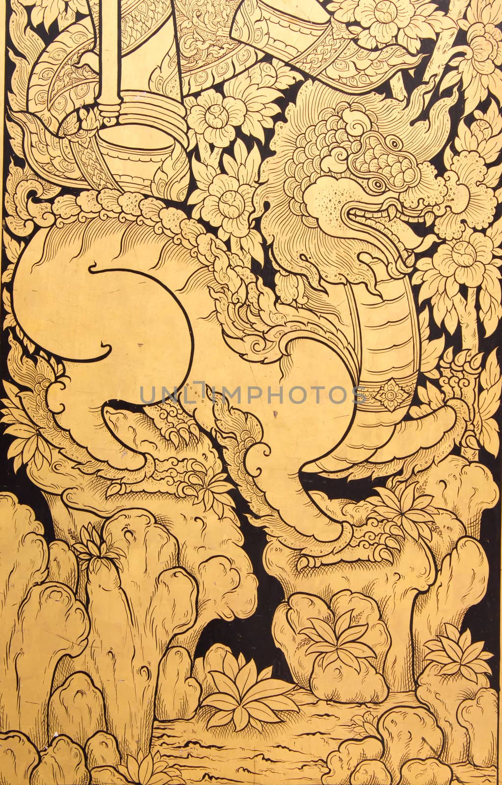 Traditional Thai style painting art by lavoview