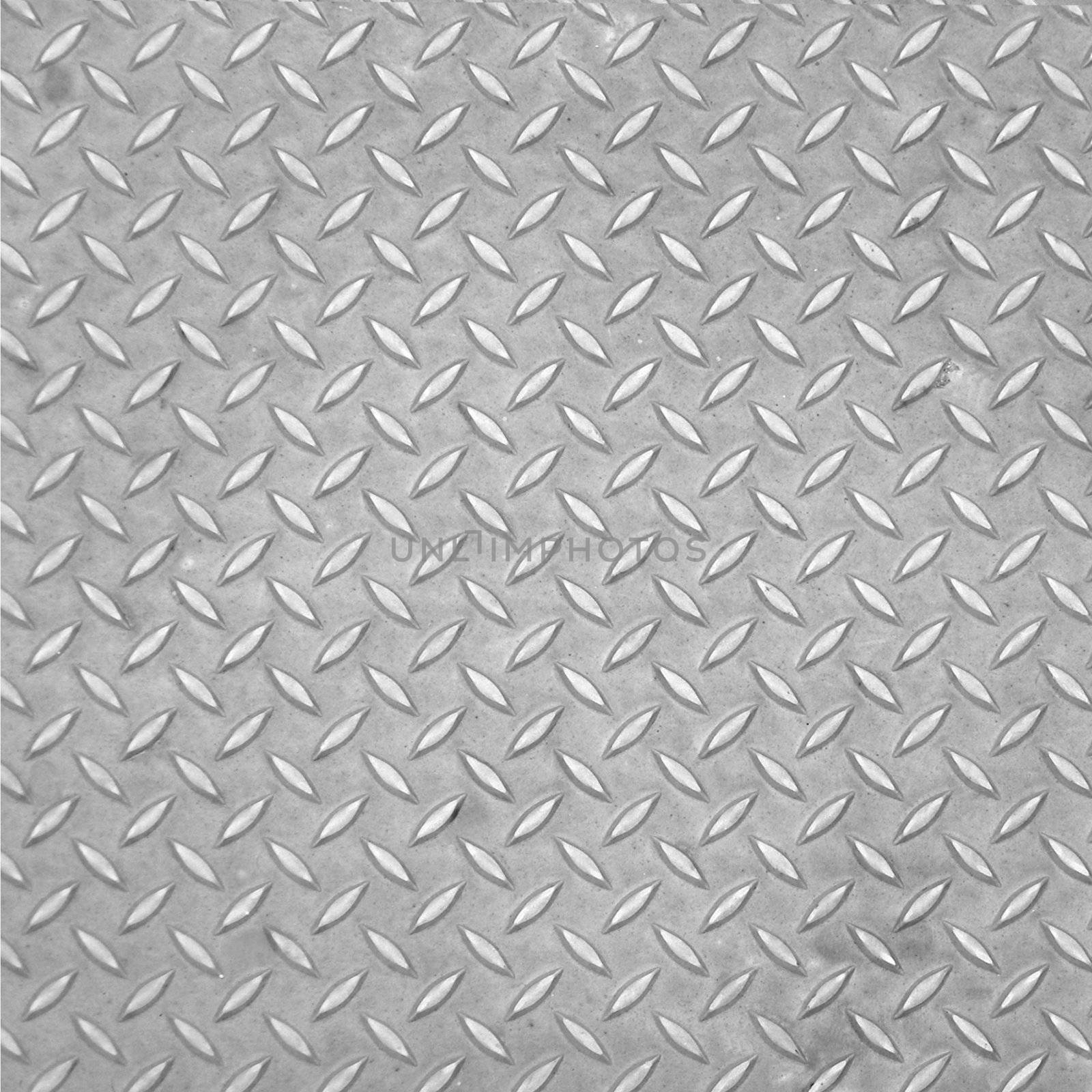 Diamond steel plate useful as a background