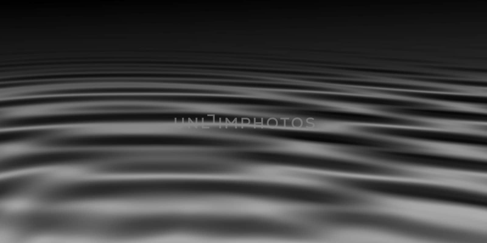 Dark black liquid oil background with waves