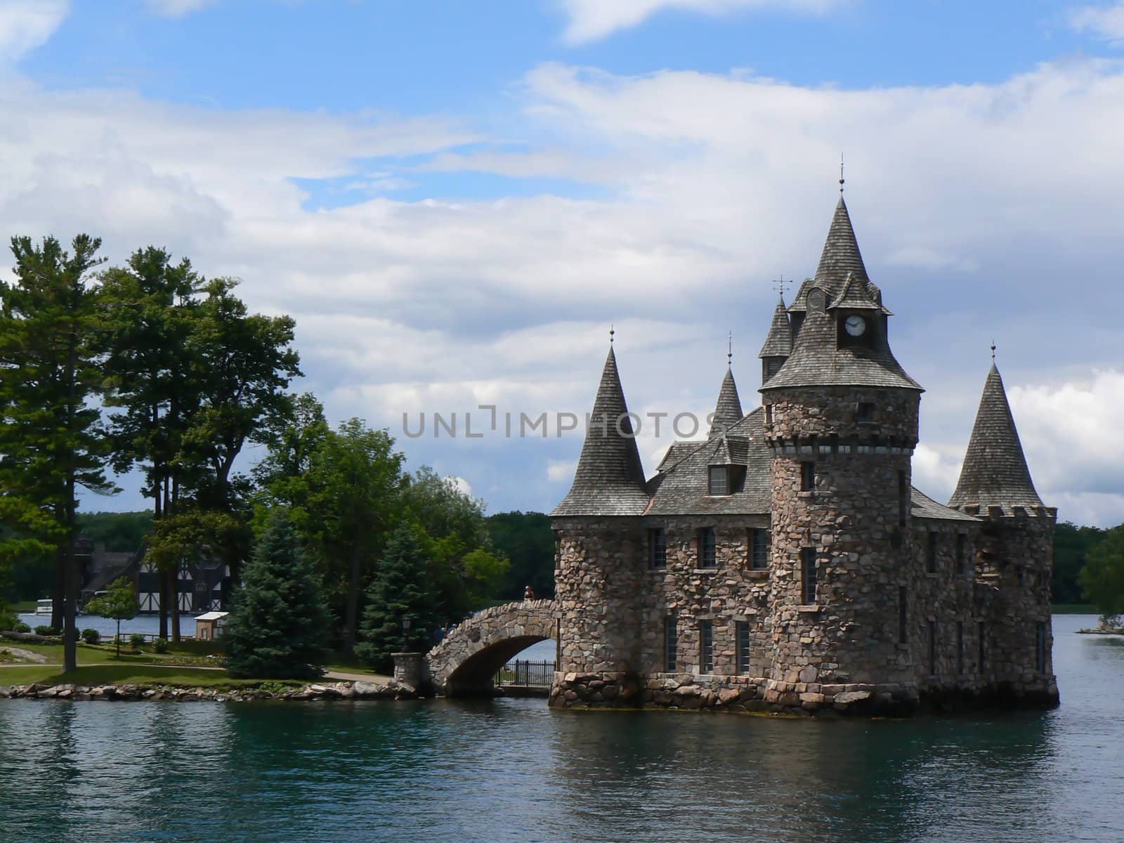 Boldt Castle between thousand islands on Ontario lake, Canada