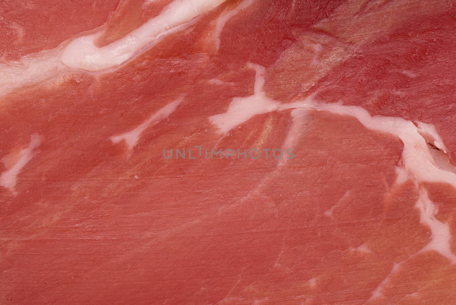 Texture of a slice of smoked ham