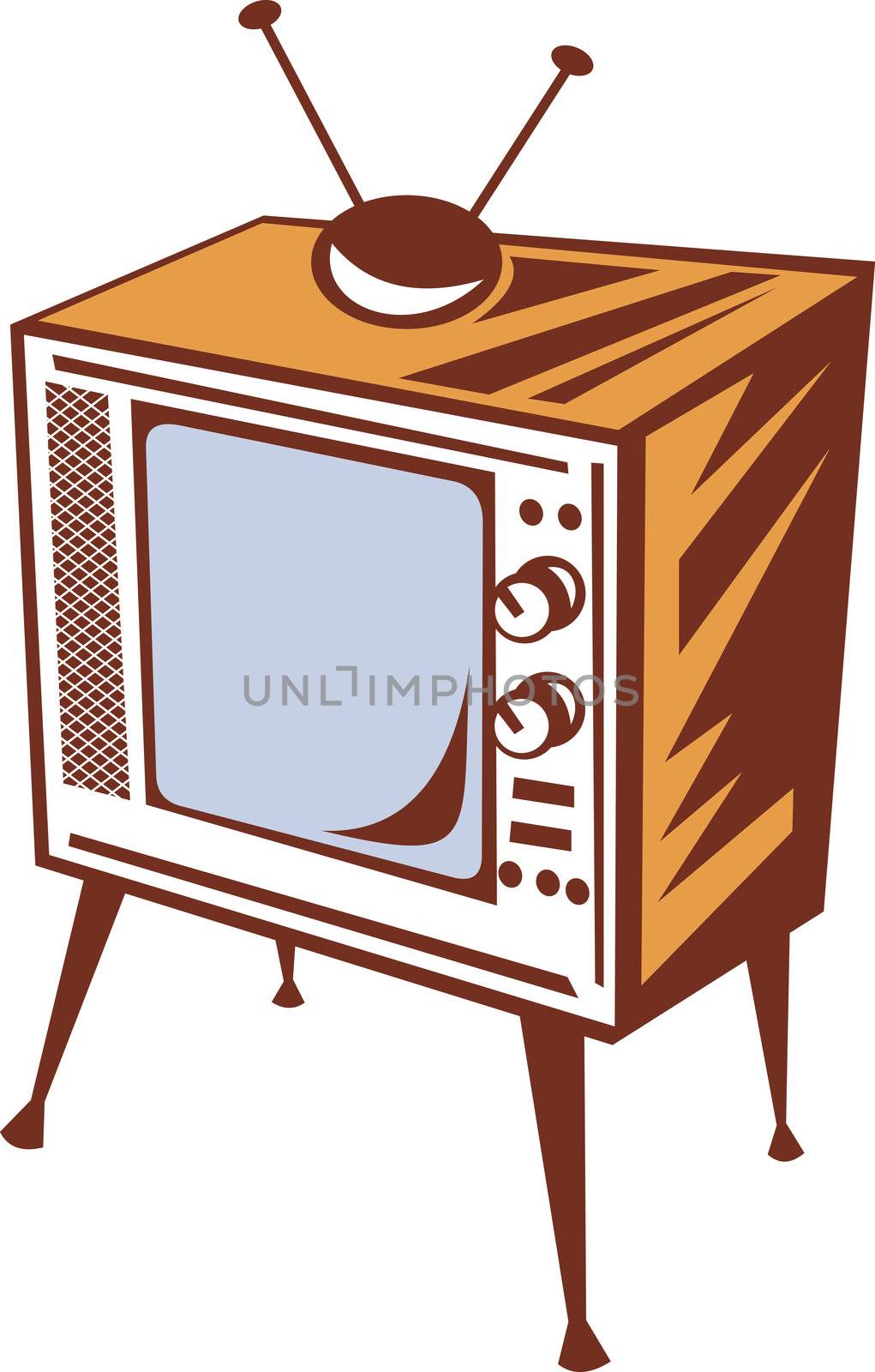 illustration of a retro styled televsion set