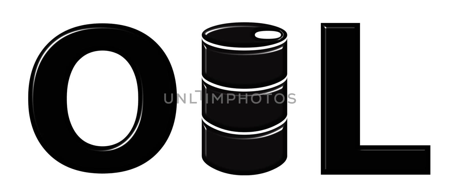 Oil concept isolated in white