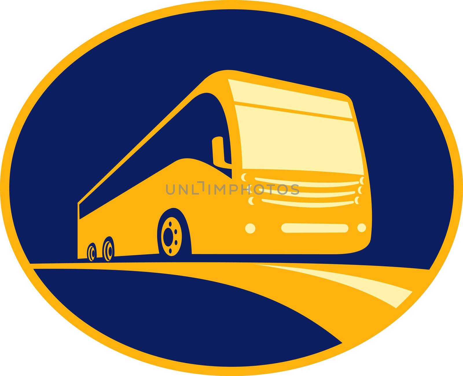 tourist coach bus icon  by patrimonio