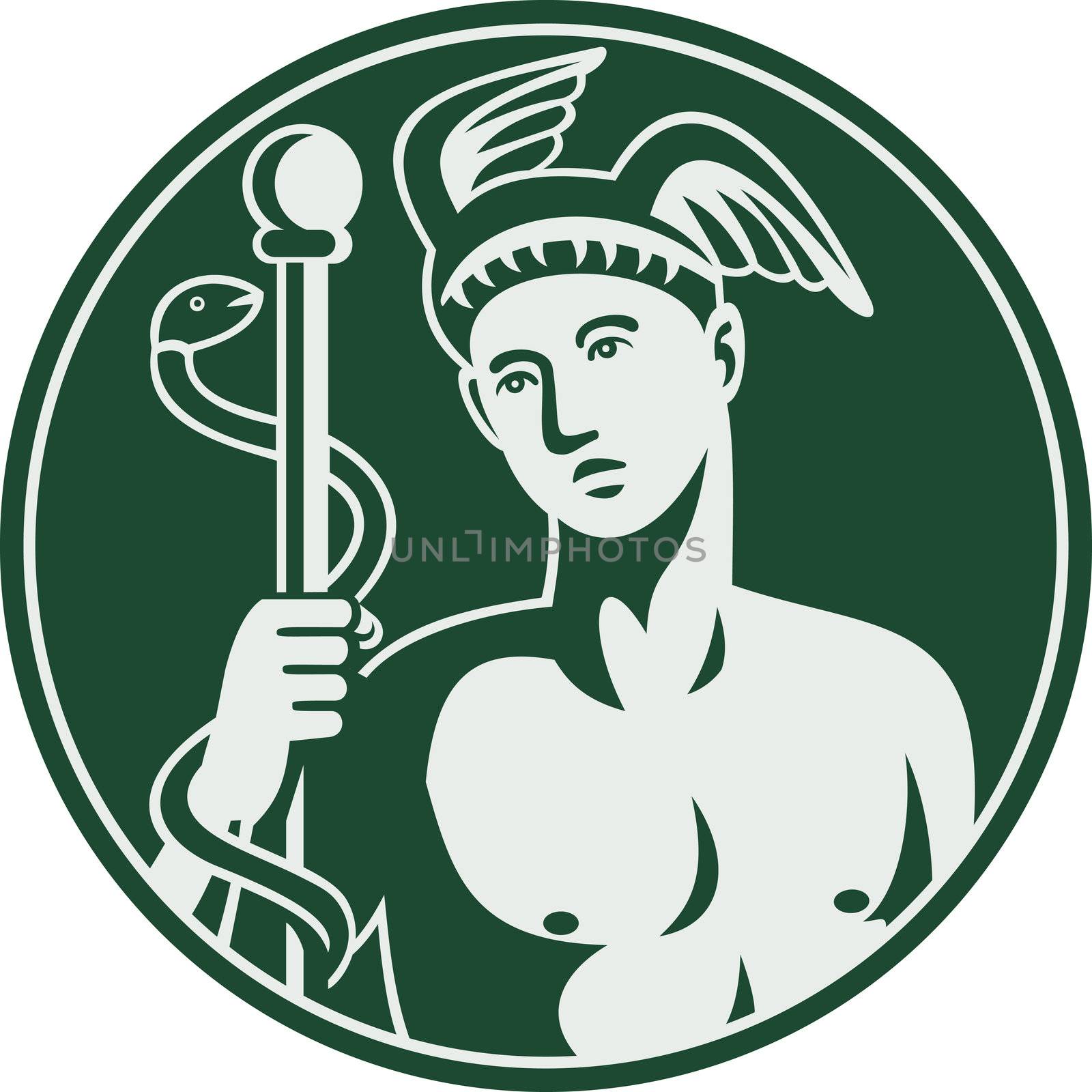 Greek God Hermes holding a caduceus  by patrimonio