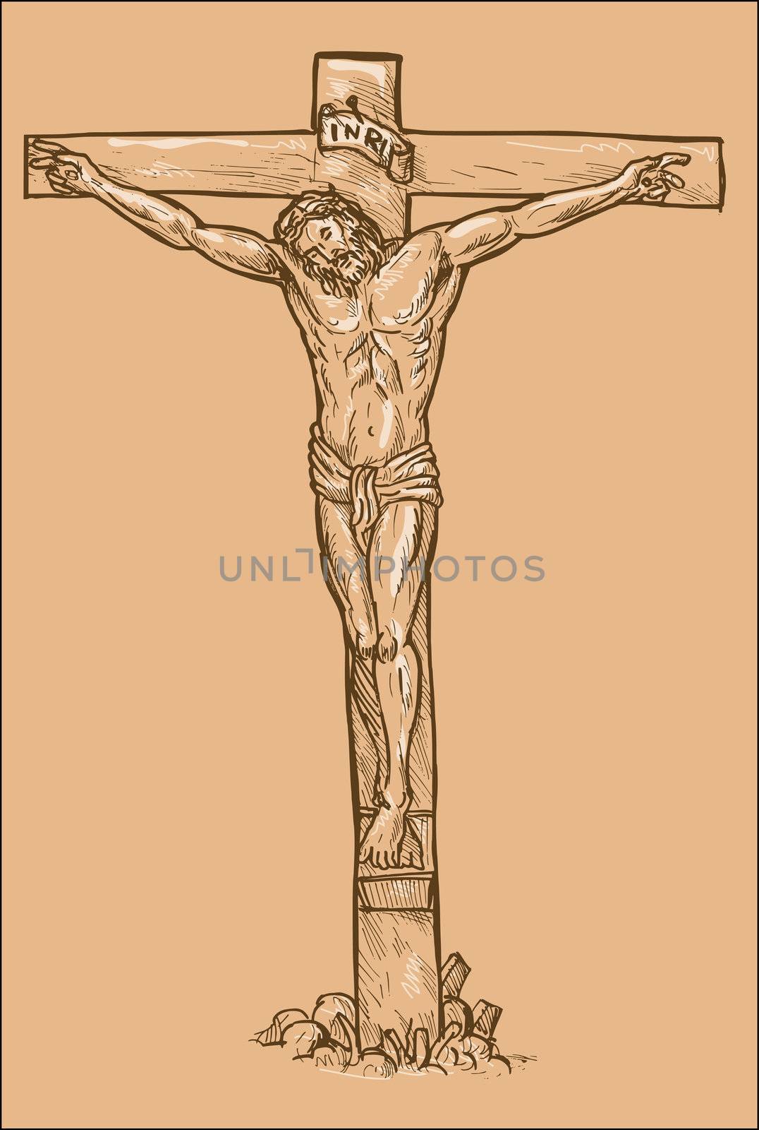 Jesus Christ hanging on the cross by patrimonio