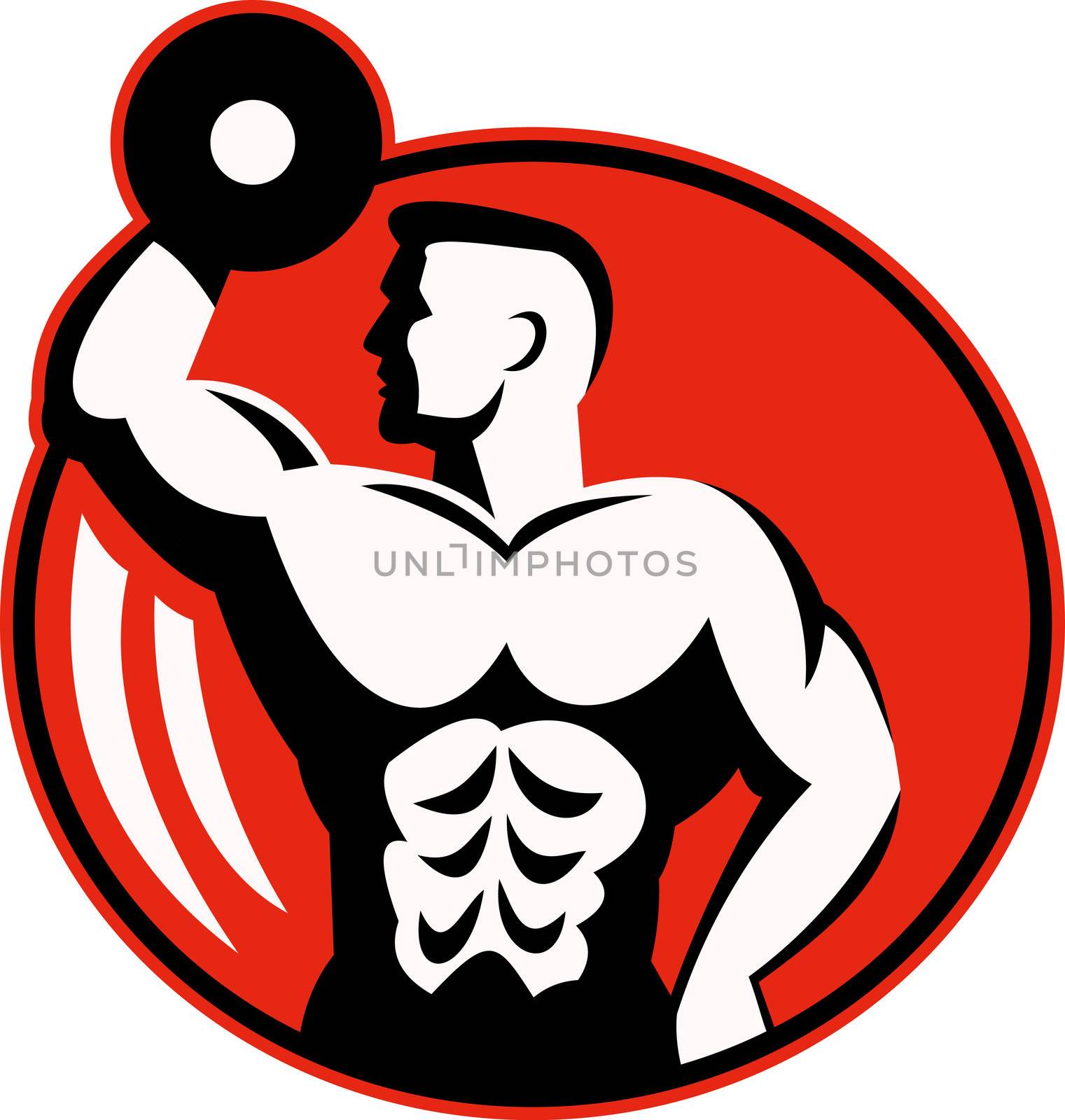 body builder lifting a dumbbell  by patrimonio