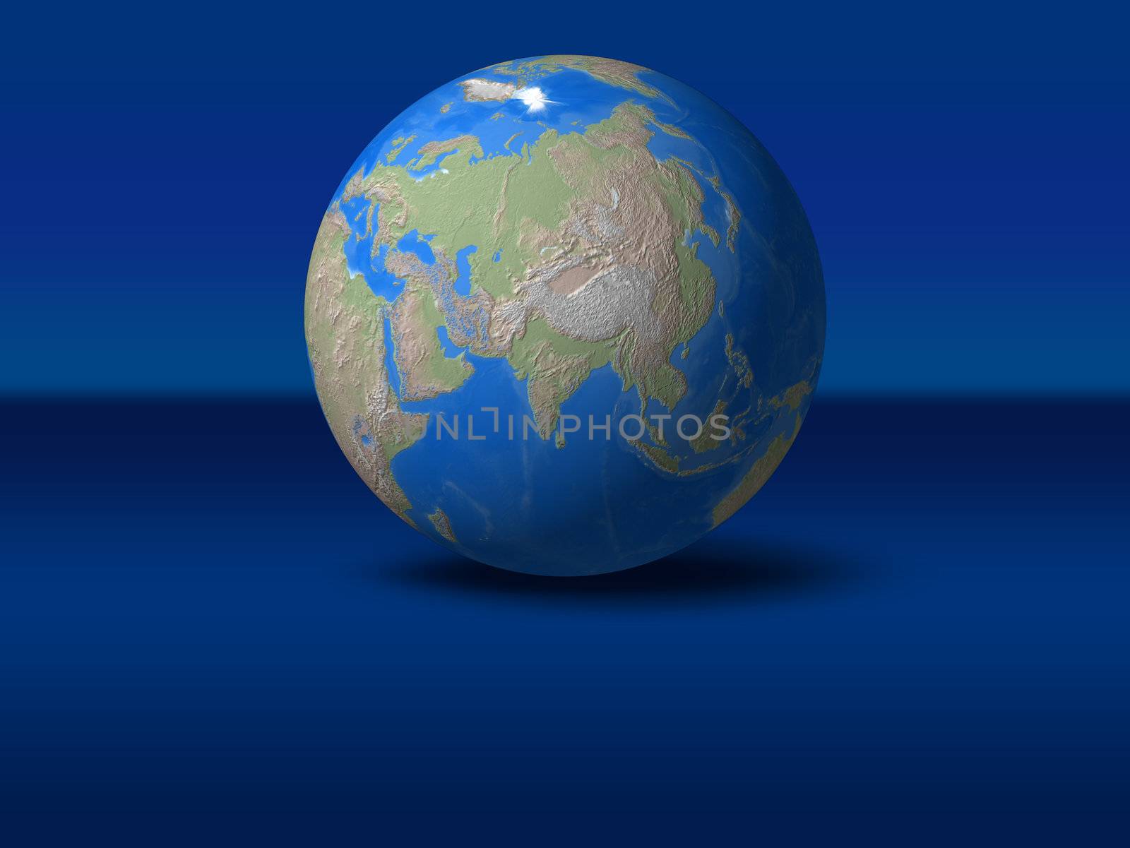 World Globe on blue graphic background
Asia, India, indonesia, view