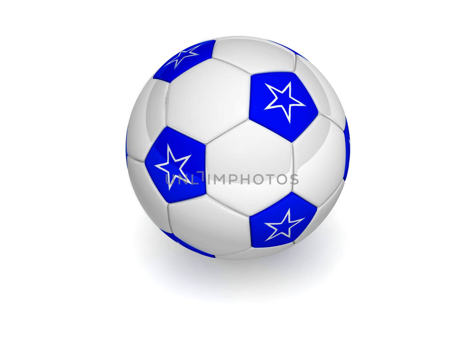 American Soccer ball on white background