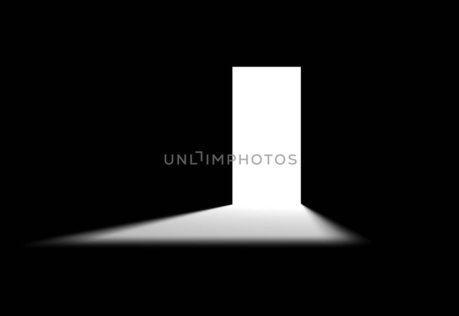 Inside a room with opened door