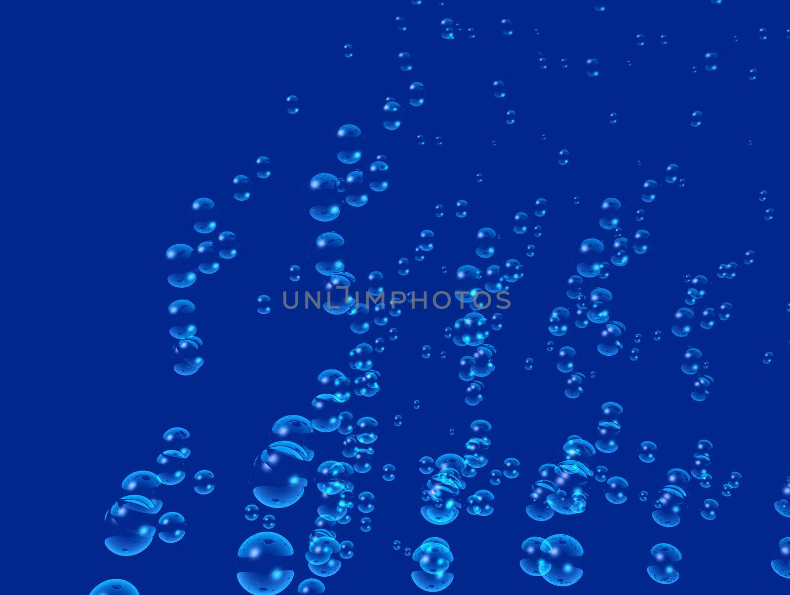 Sparkling Warer - 3d render - blue background