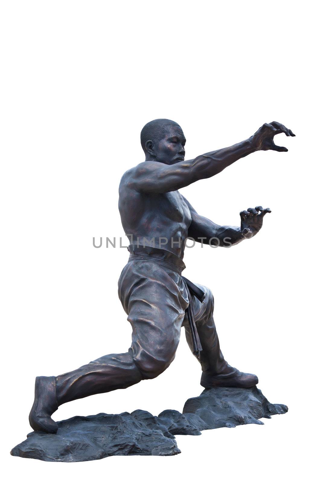 warriors monk  Statue On White Background by lavoview