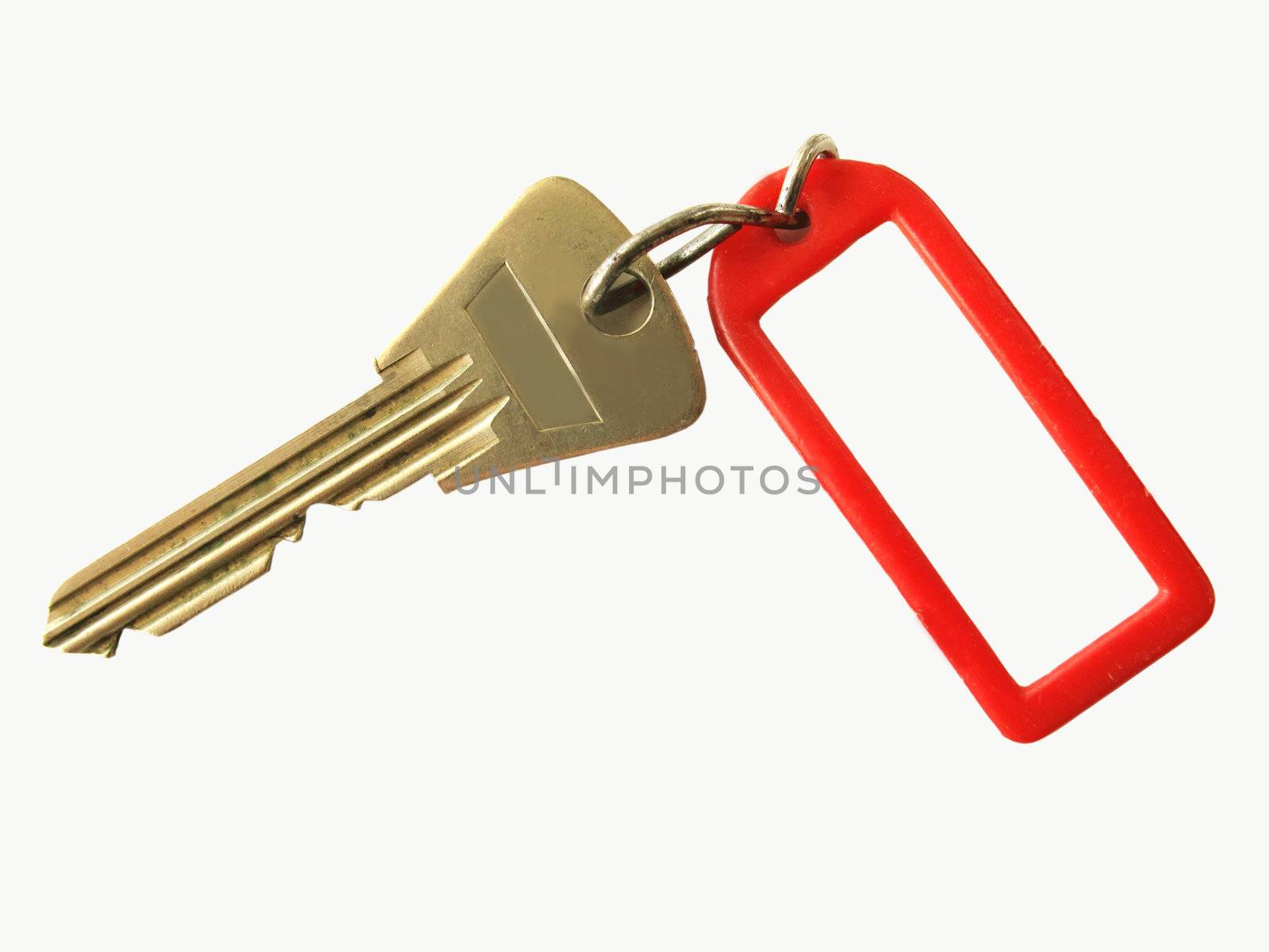  Key with label isolated on the white                              
