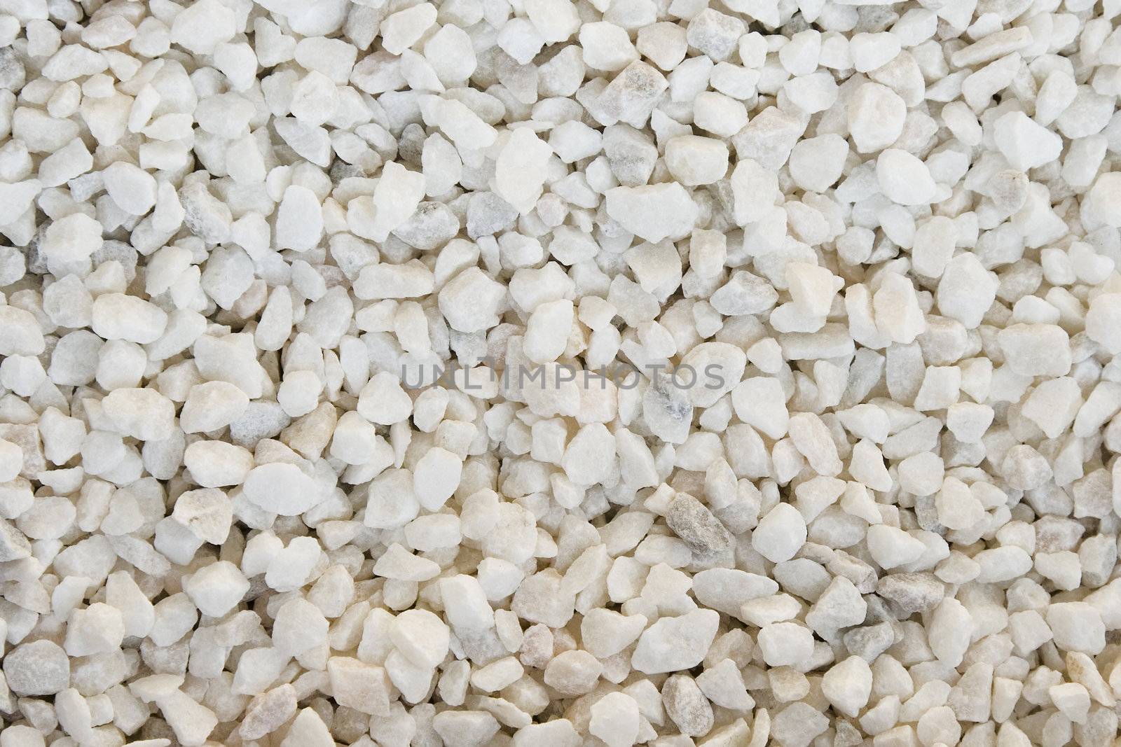 close-up of few white stones, front view