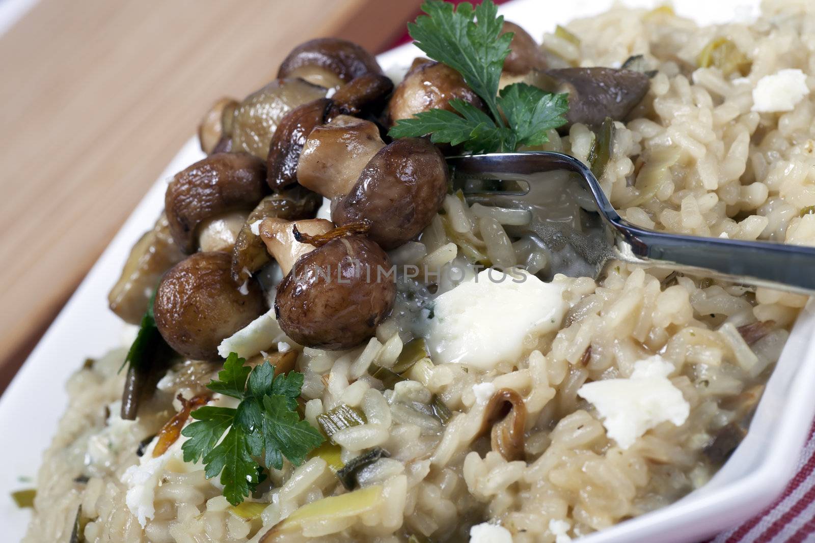 Mushrooms and Risotto by charlotteLake