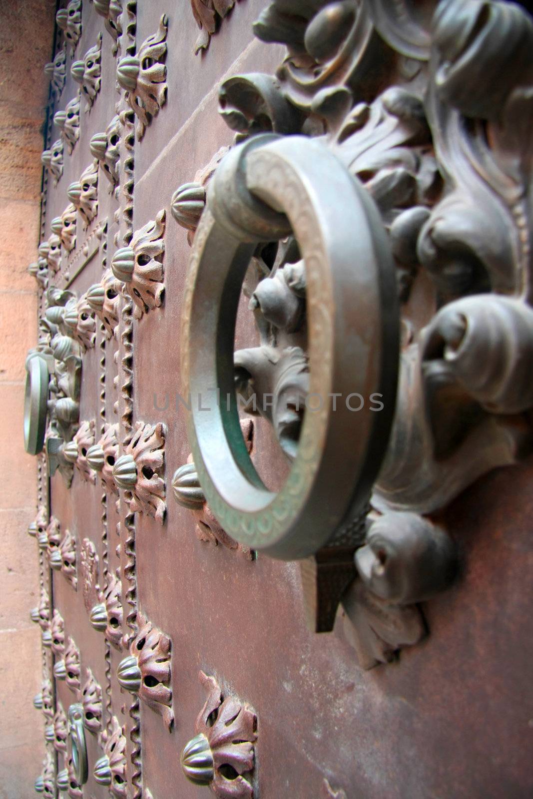 Old gate with a knocker