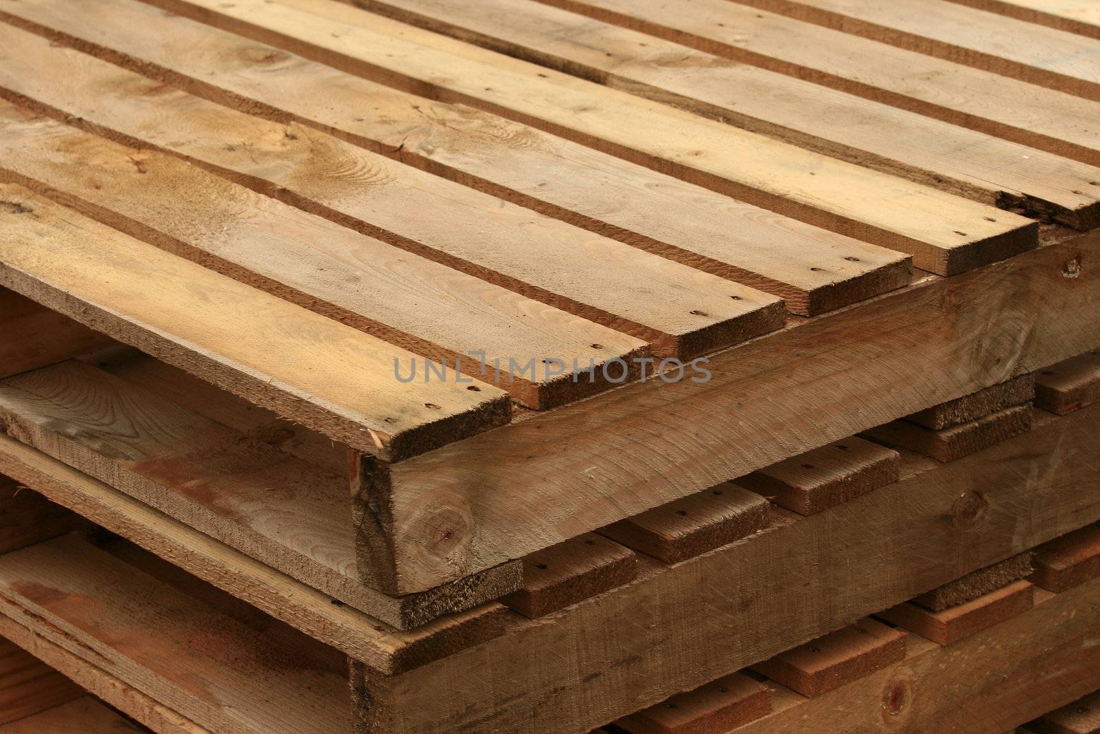 Detail of Wood pallet - used for packaging industry.
