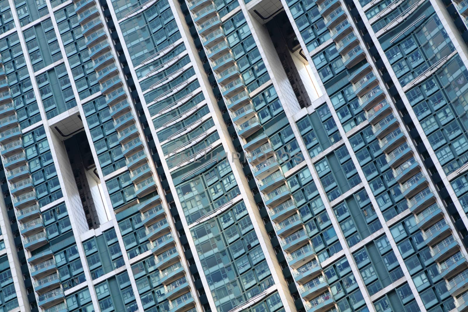 crowded apartment block