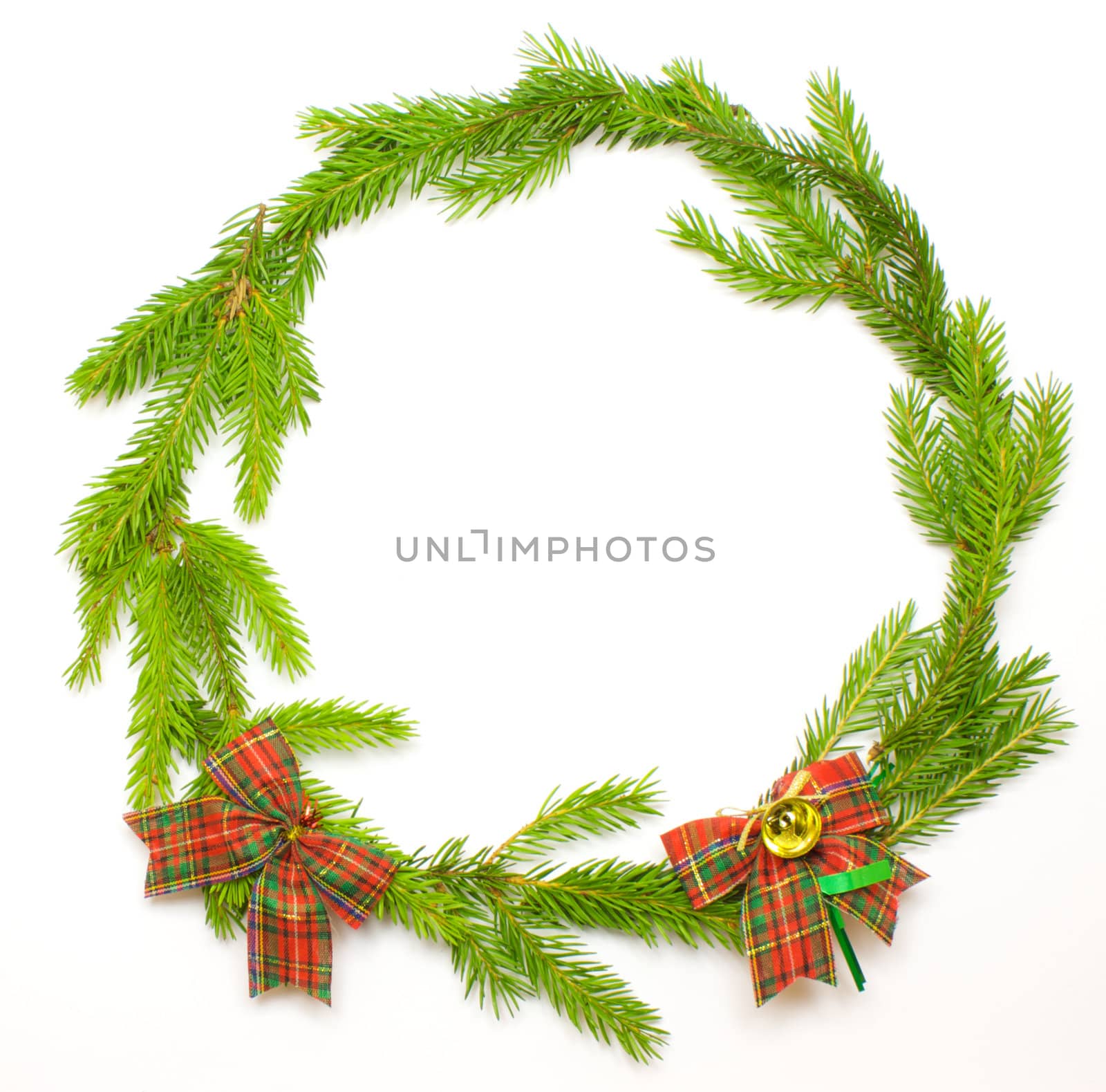 Green spruce frame with decoration by ursolv