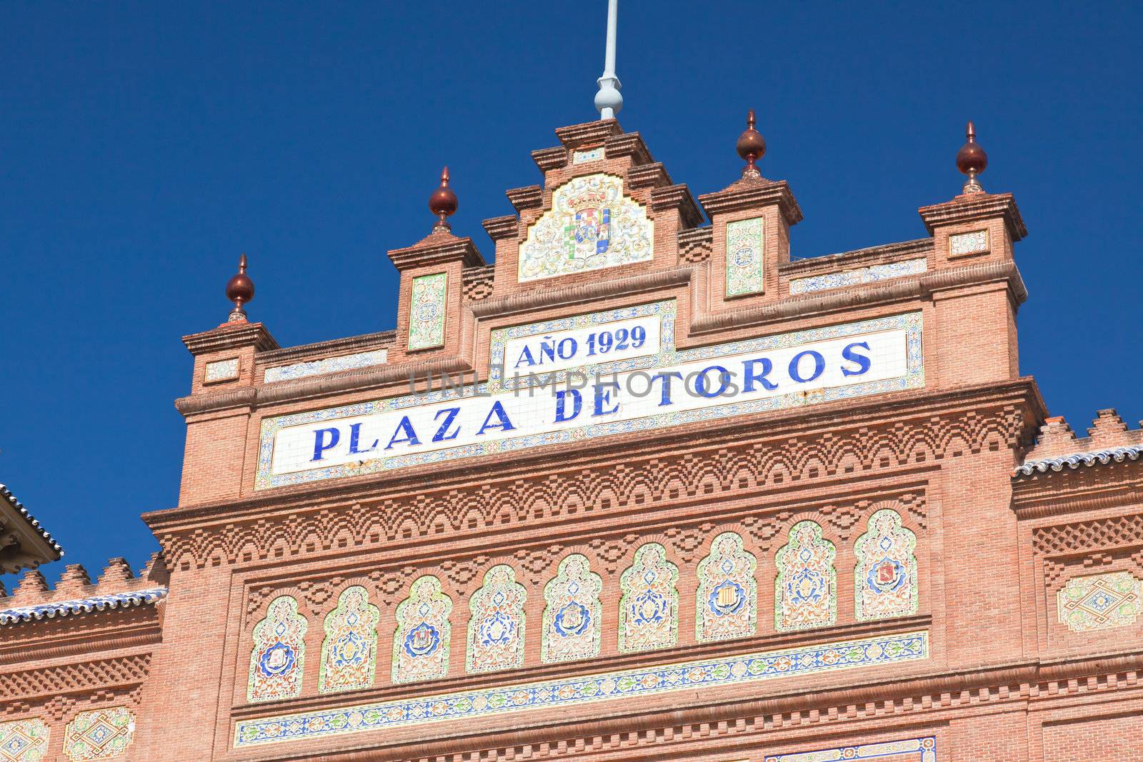 Famous bullfighting arena - Plaza de Toros in Madrid. Spain. 