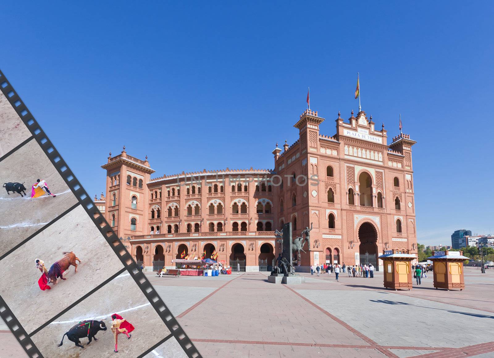 Famous bullfighting arena - Plaza de Toros in Madrid. Spain. 