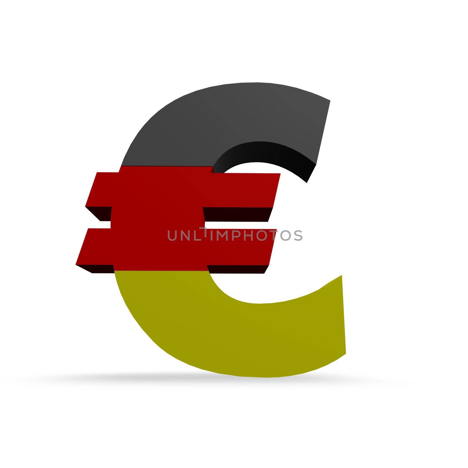 euro symbol in german colors