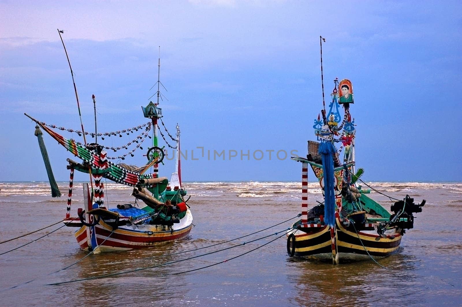 Traditional fishing boats, Indonesia by Komar
