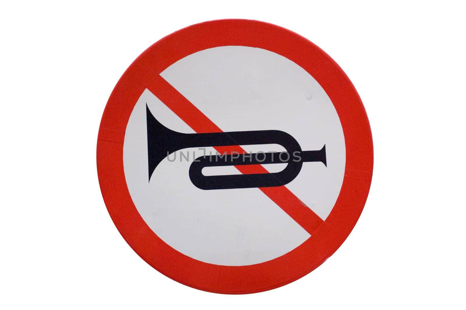 Sign forbidding trumpet