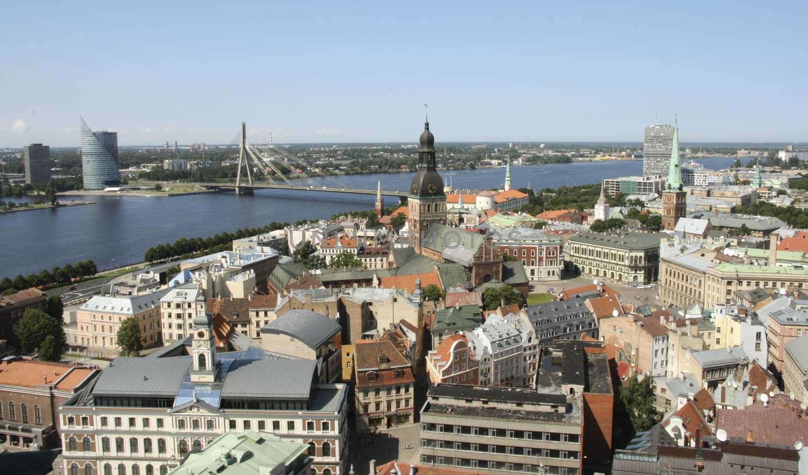 Riga old town, view from Saint Peter church tower