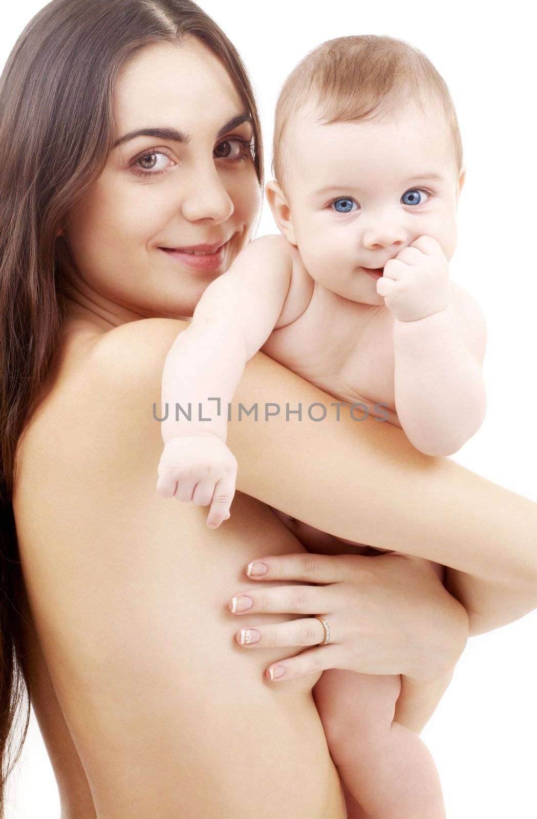 clean baby in mother hands #3 by dolgachov