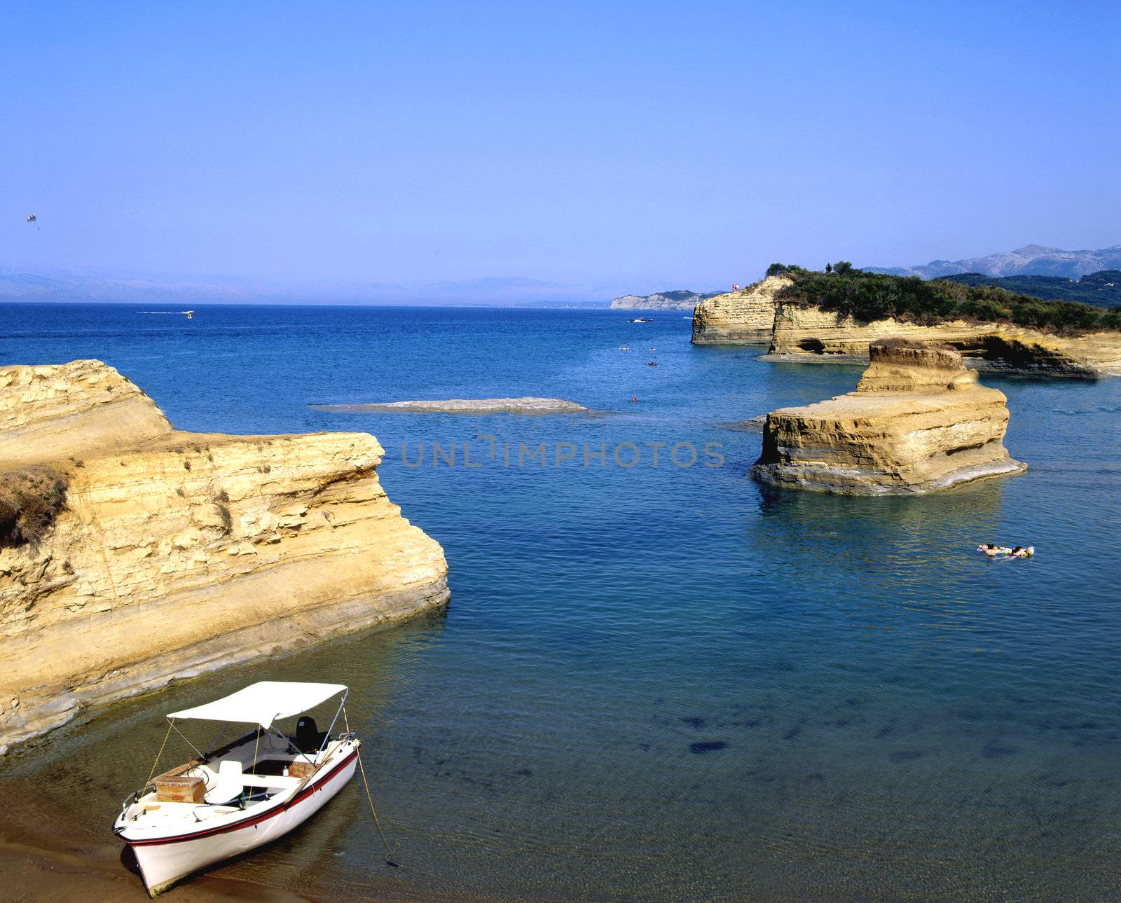 The interesting coastline of Sidari, on the greek island of Corfu