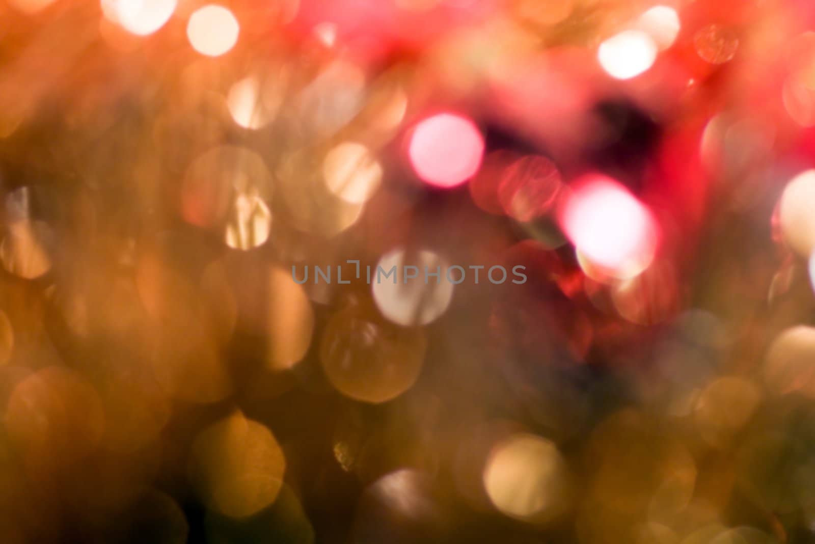 Yellow and red spots bokeh background