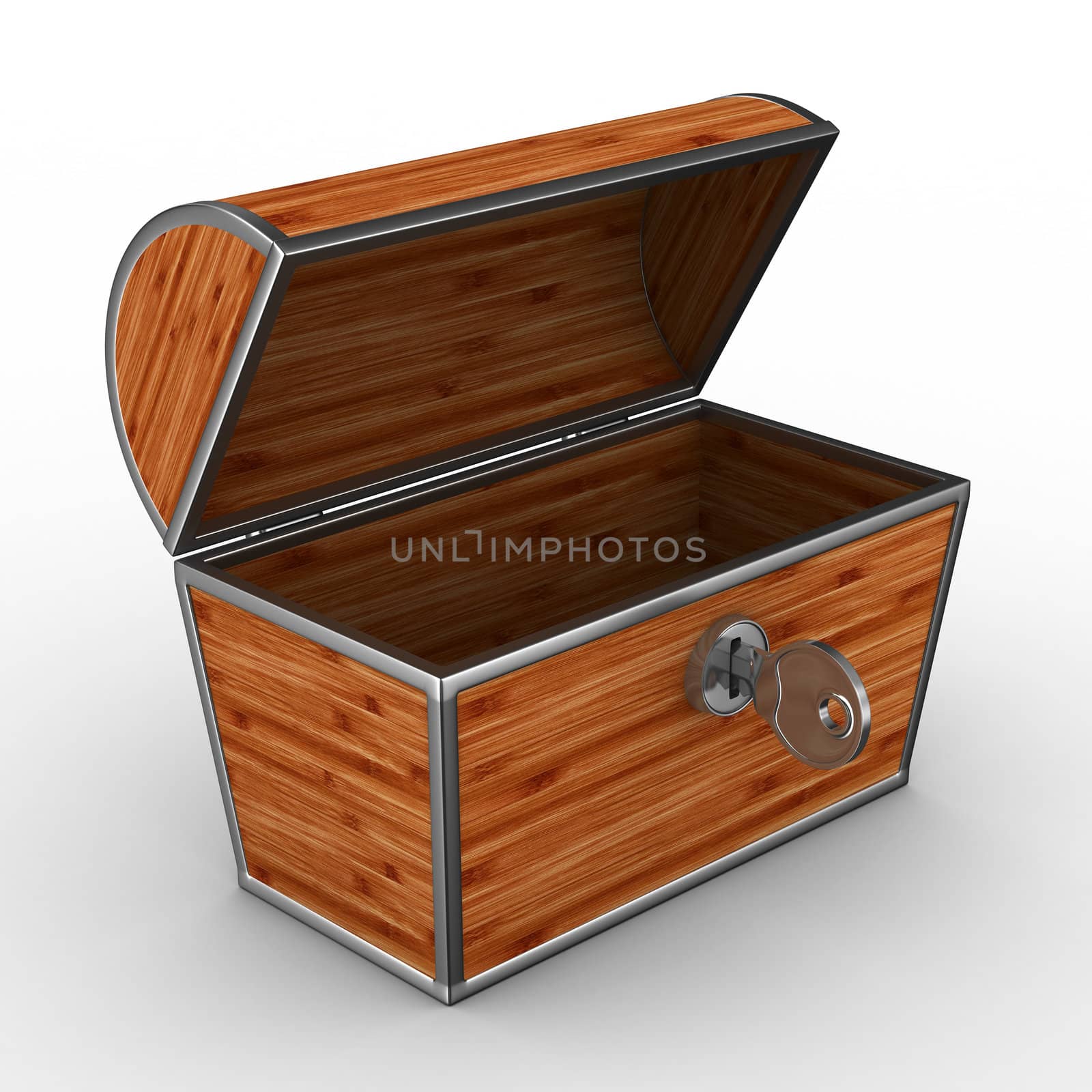 Open box on white background. Isolated 3D image