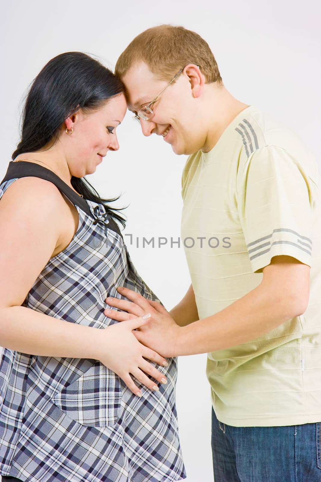 young couple awaiting the birth of the child
