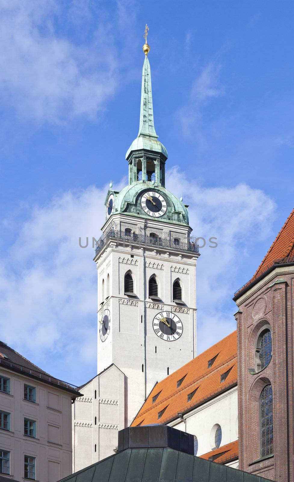 An image of the "alter Peter" church in Munich