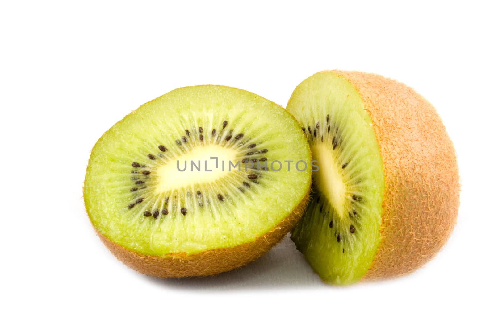 Parts of a kiwi on a white background by ladyminnie