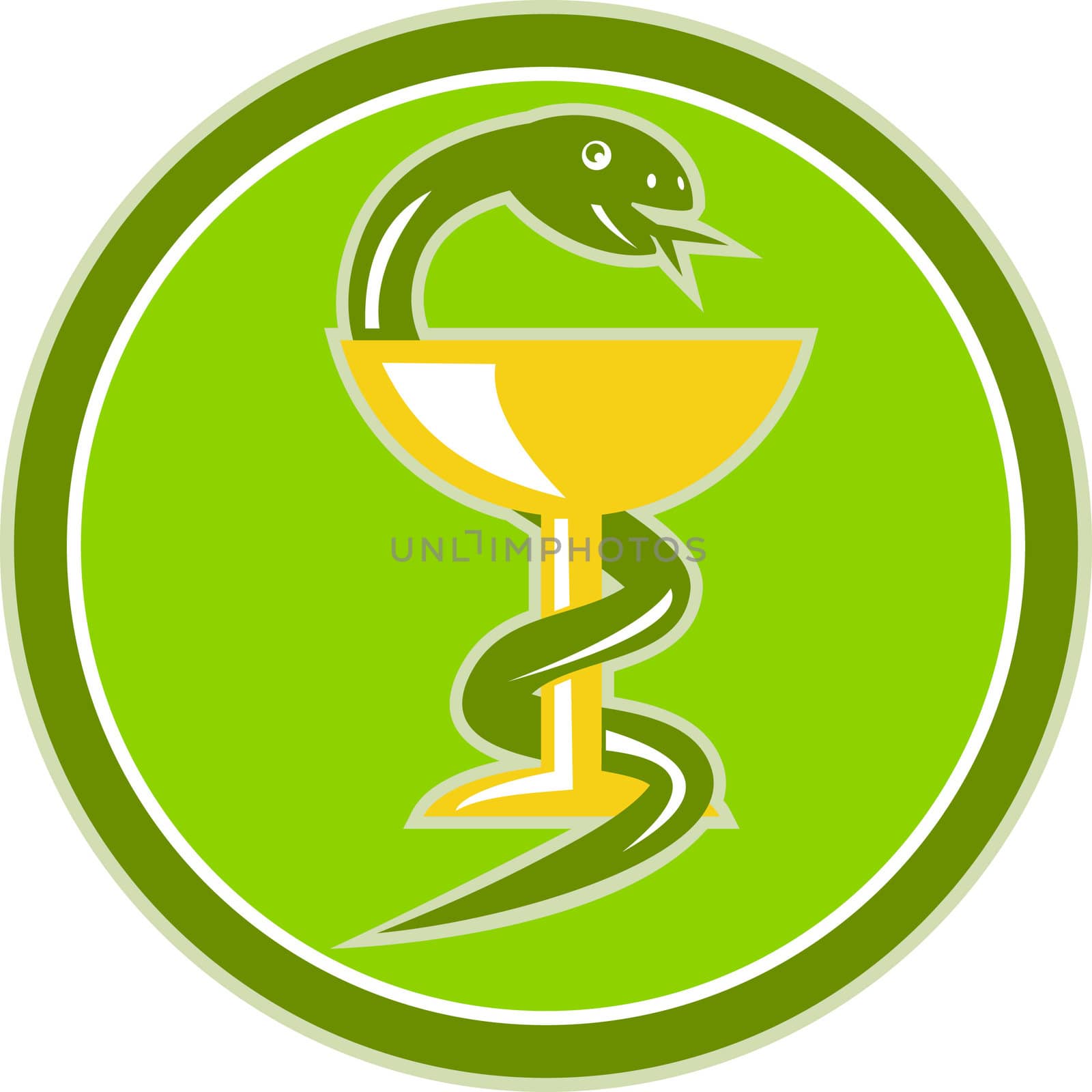 snake cup medicine symbol by patrimonio