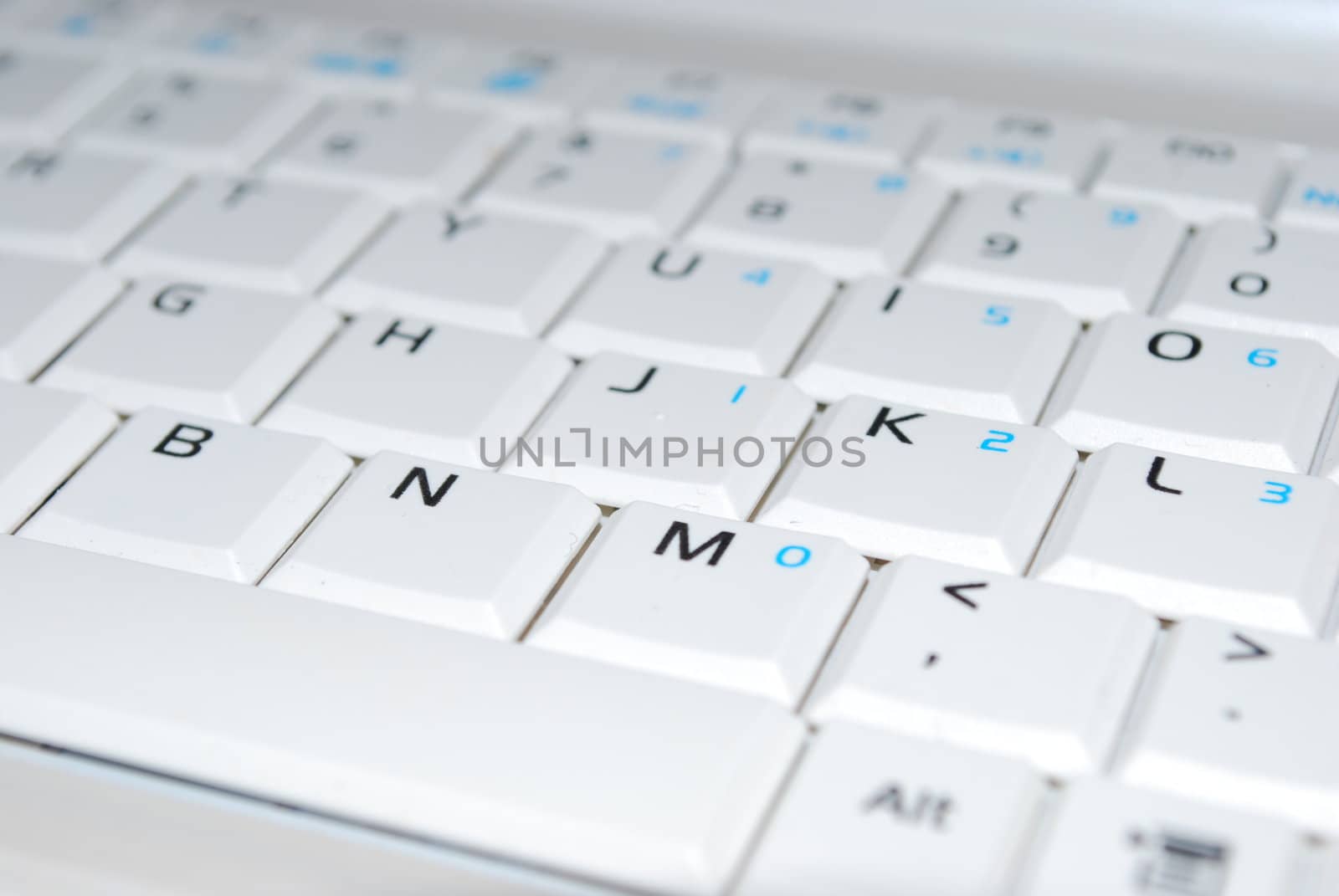 photo of a close up on a white us keyboard