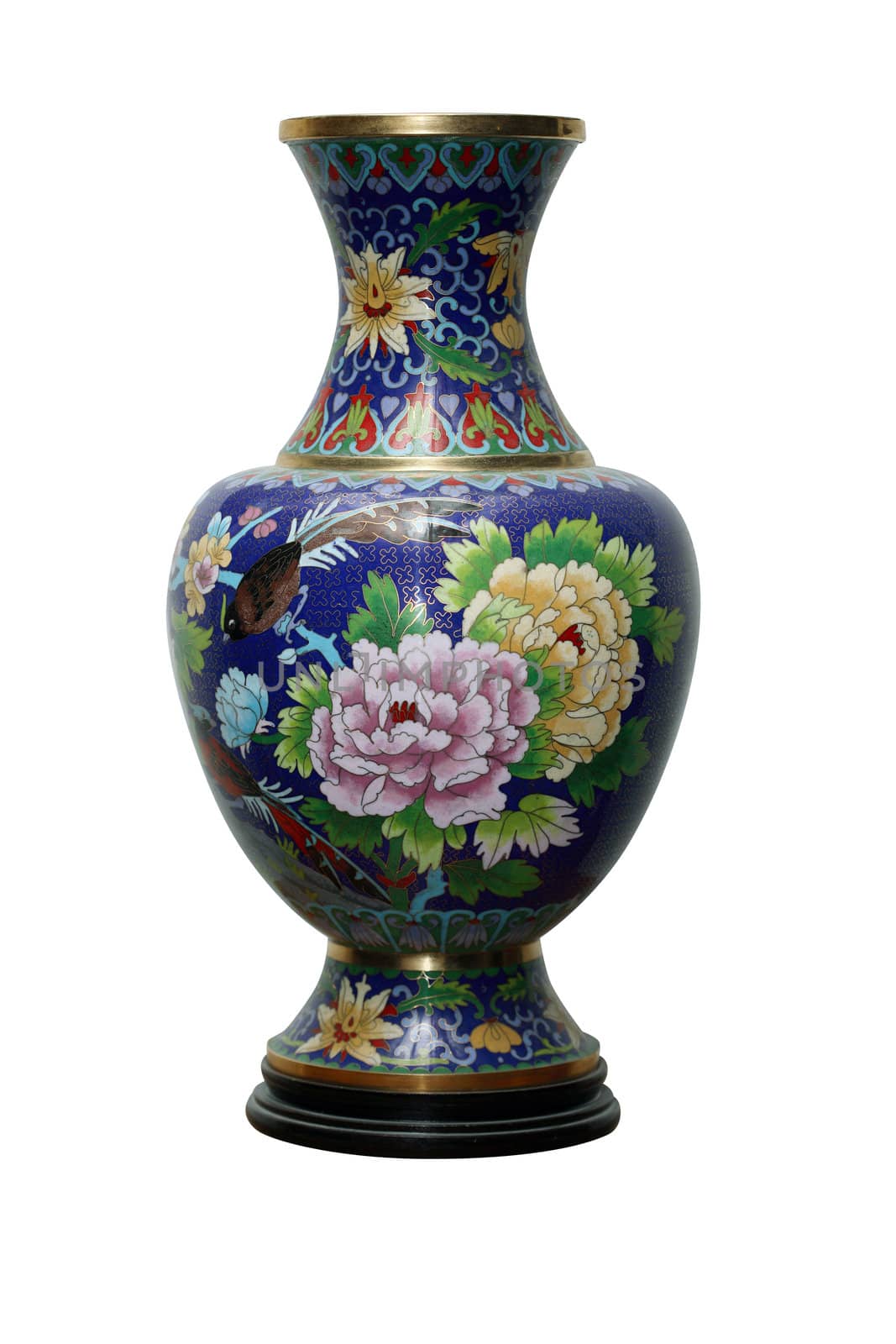 Nice ancient chinese vase isolated on a white background with clipping path
