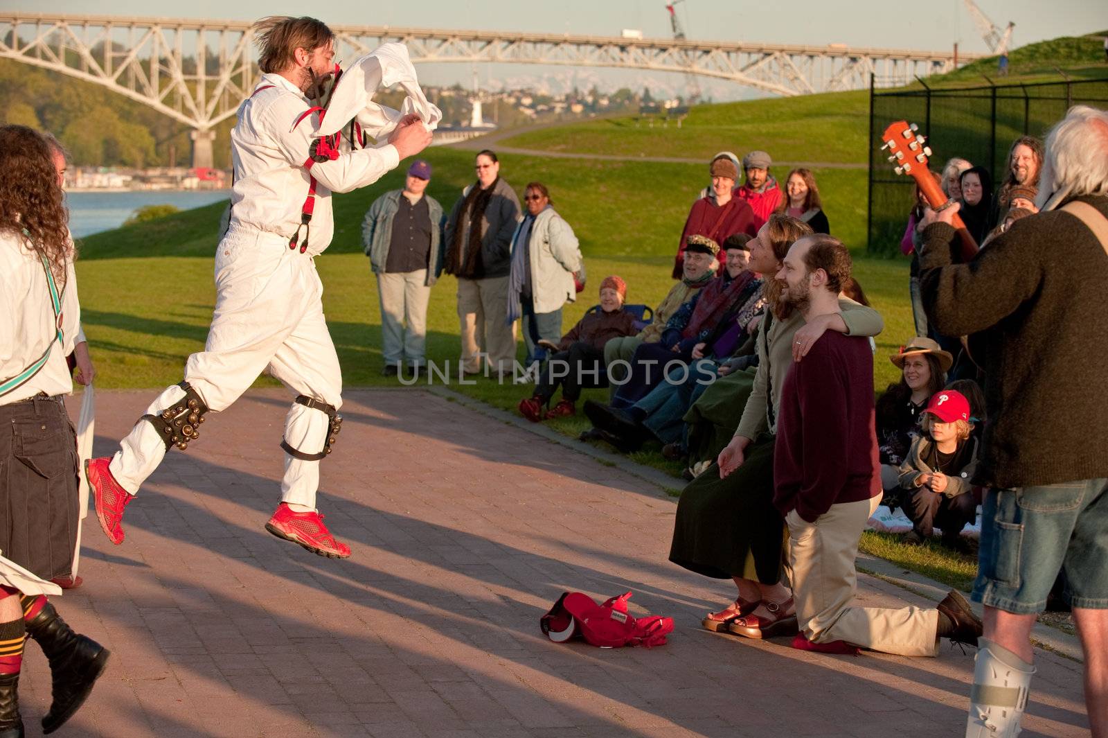 Morris dancing, May Day, Seattle, USA by rongreer