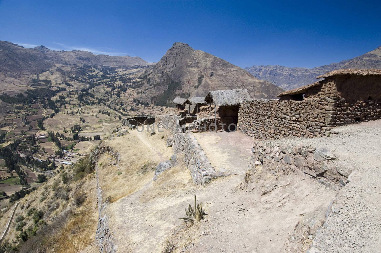 Pisac ruins - Peruvian Terraced Landscape in the Sacred Valley - Best of Peru