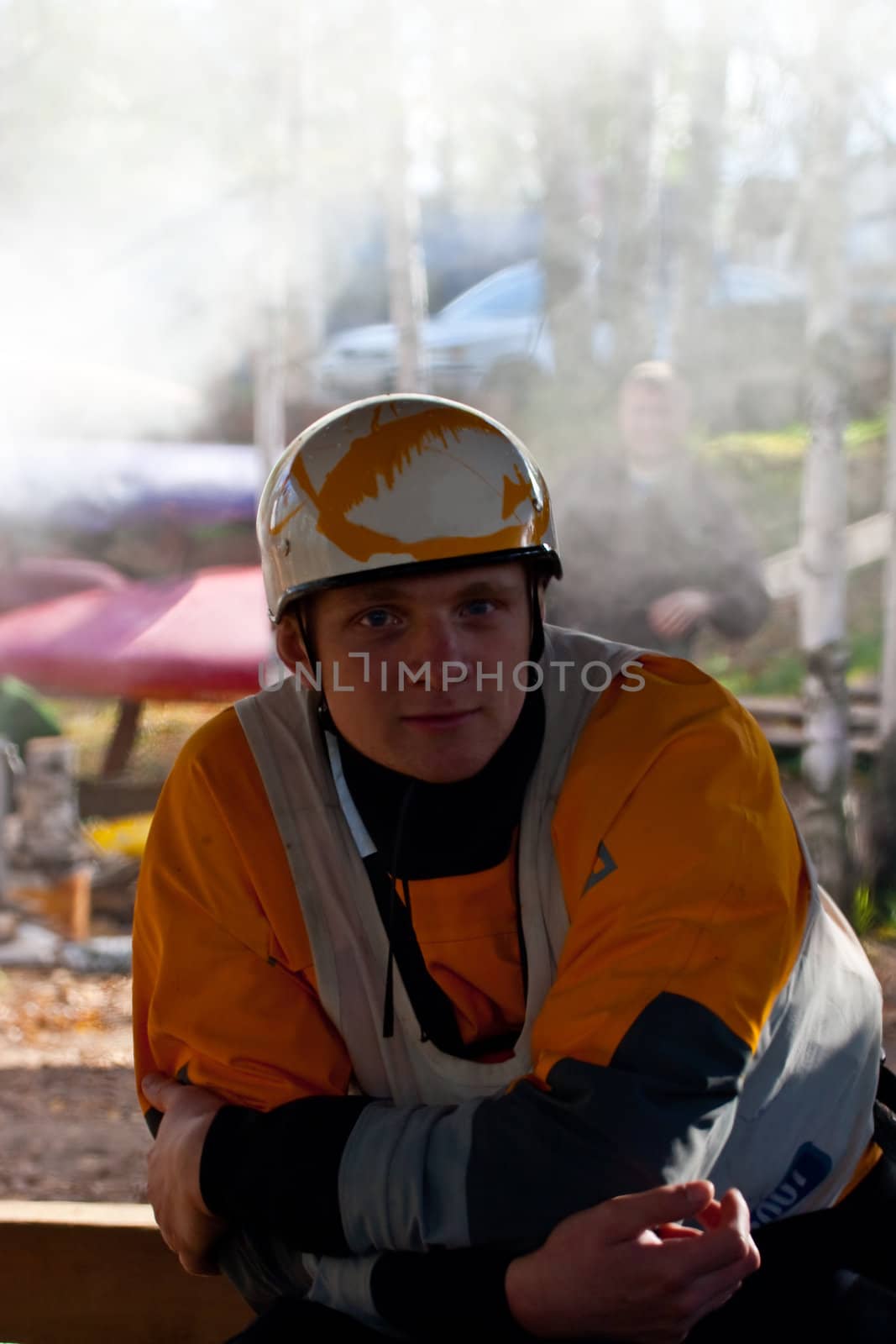 Kayaker's portrait after competition