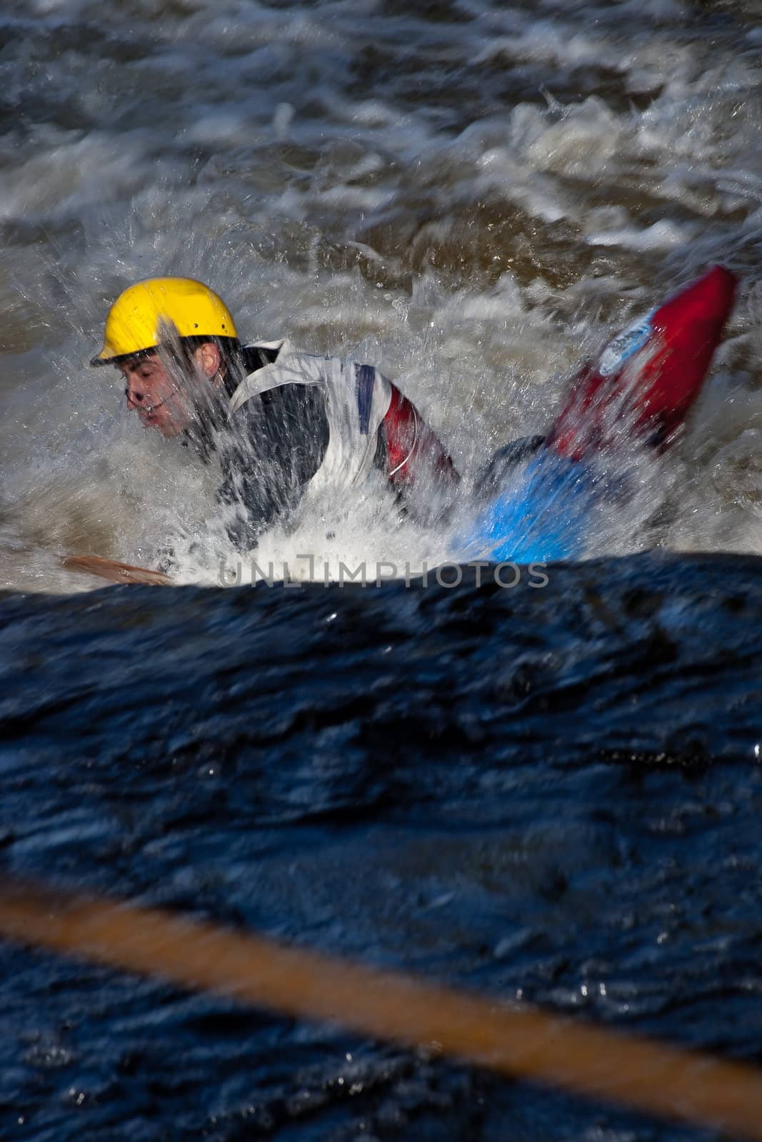 Competition of kayak whitewater freestyle, Russia, Akulovka