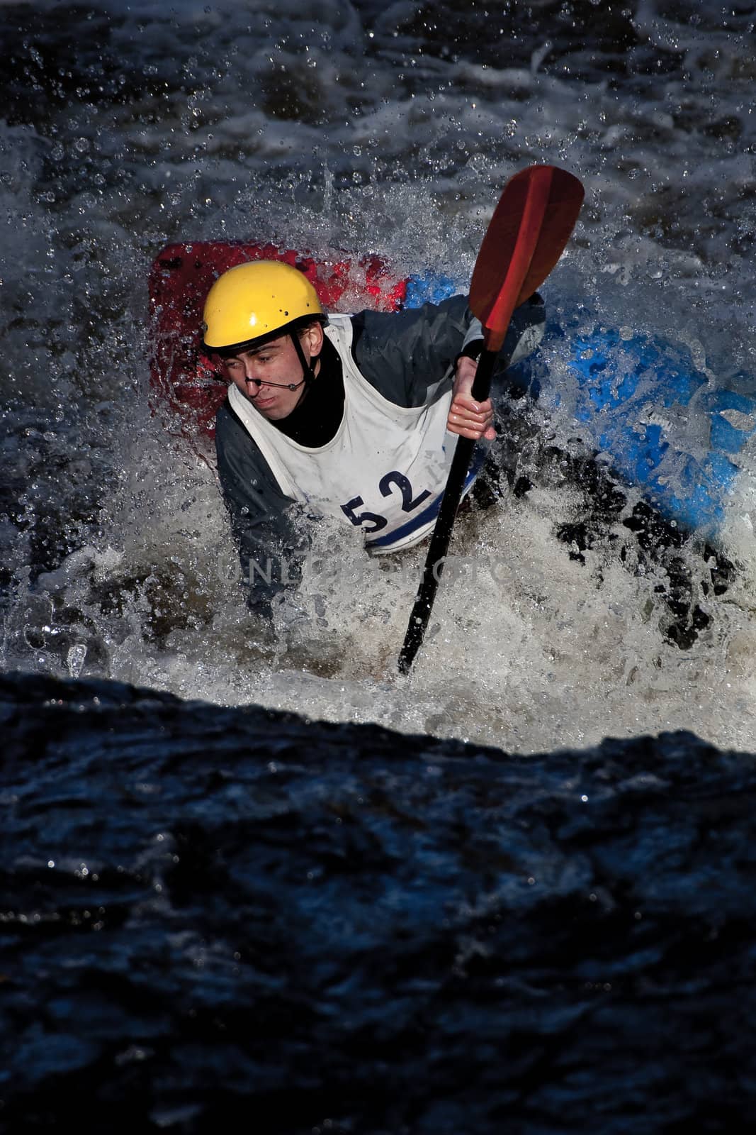 Competition of kayak whitewater freestyle, Russia, Akulovka