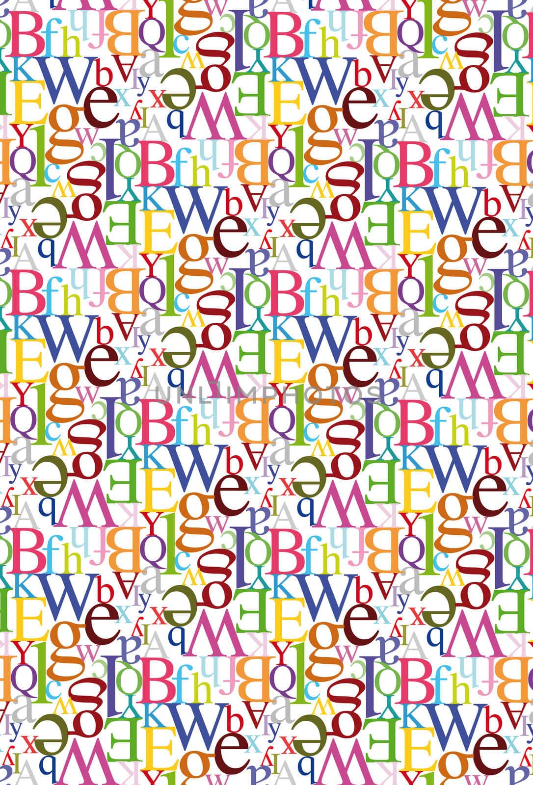 Seamless Letter Pattern - multicolor texture 